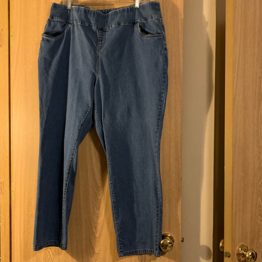 Woman within relaxed pull on jean 24w